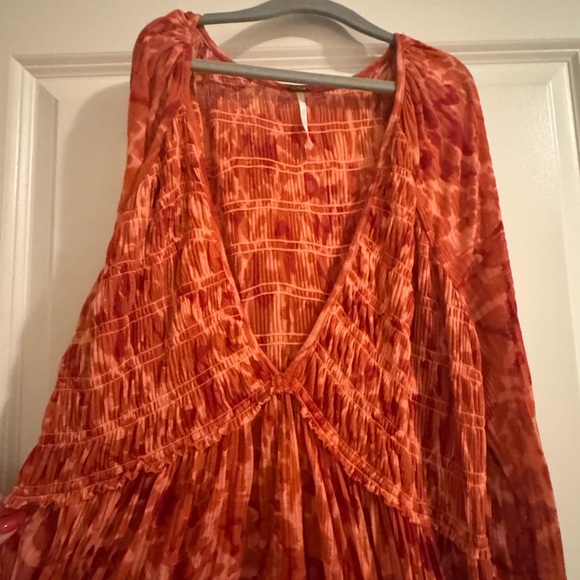 Free People Tops - Free People Orange Tie-Dye Top
